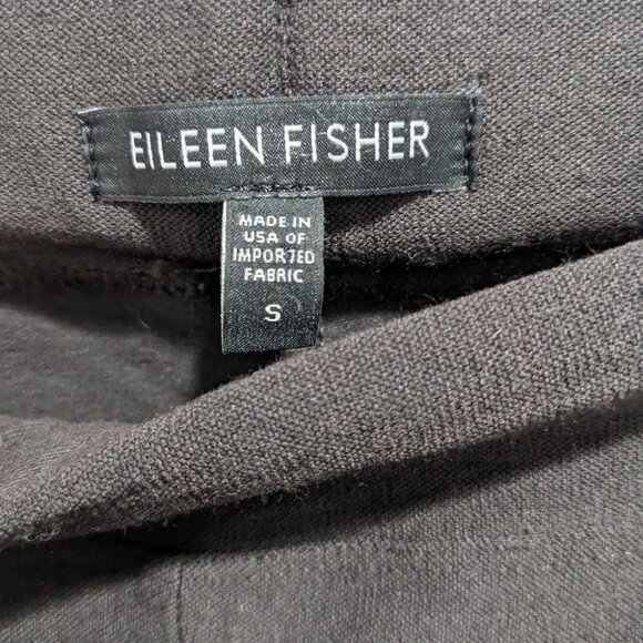 Eileen Fisher | Washable stretch crepe mid-waist pant in dark brown - Picture 5 of 10